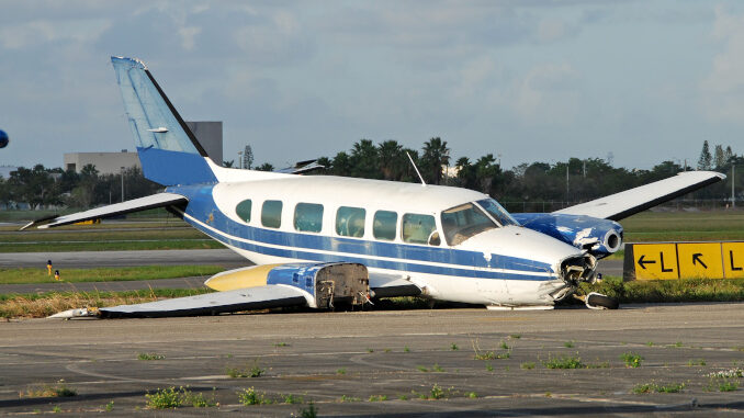 crash landed airplane